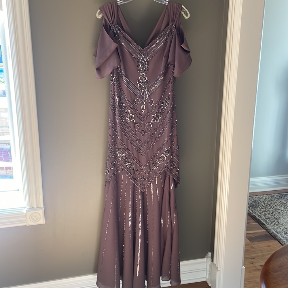Beautiful floor length mother of the bride dress